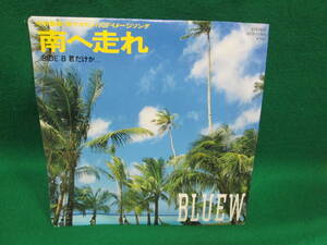 南へ走れ BLUEW ブルー 君だけが シングル レコード EP 検索用:昭和 レトロ 45RPM 盤 邦楽 新グロモント CF　CM