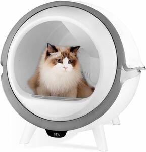 猫 トイレ 自動 自動トイレ 体重モニター付き 9L 飛散防止 水洗い可能