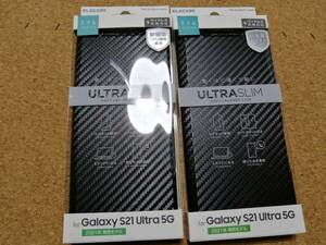 【2個】エレコム Galaxy S21 Ultra 5G 用 手帳型 ソフトレザーケース 薄型 磁石付 PM-G213PLFUCB 4549550212366 
