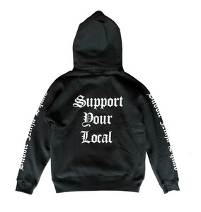 黒XL CAPTAINS HELM × BUBBLE NINJA SQUAD　 SUPPORT LOCAL HOODIE キャプテンズヘルム スウェット パーカー フーディー