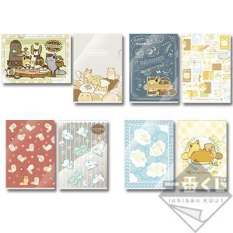 全4種 8枚セット 新品 未開封 一番くじ タヌキとキツネ~お山のパン屋さん~ F賞 クリアファイル2枚セット B2