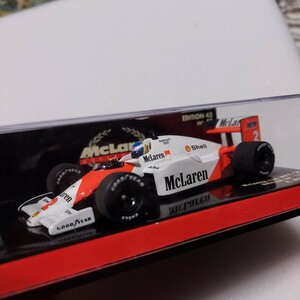 ミニチャンプス1//43 McLaren TAG MP4/2C BRITISH GP 1986 Shell #2(ホワイト×レッド) 「McLaren COLLECTION」 