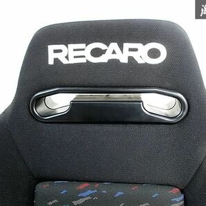 ★リクライニングOK★ RECARO レカロ SR-3 破れなし!! ルマンカラー セミバケット シート セミバケ 黒 ブラック 底止め 1脚 即納 棚M-1の画像2