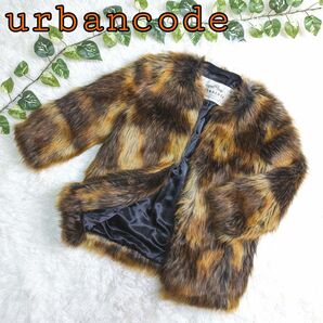 引越処分最終価格◆urbancode londonフェイクファーコート ショート丈 毛皮コート アーバンコード エコファー