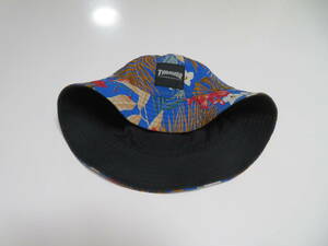【送料無料】THRASHERスラッシャー お洒落な植物デザイン×ブラック系色 バケットハット メンズレディース スポーツキャップ 帽子 1個
