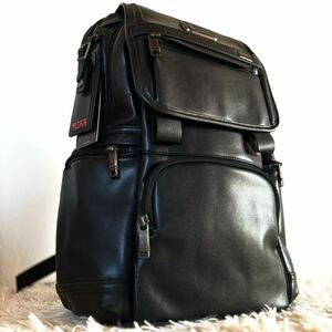 【新品同様】トゥミ TUMI バックパック リュック ALPHA 3 ビジネス 本革牛革レザー 黒ブラック メンズ レディース 