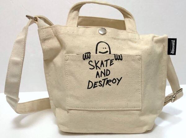 THRASHER 2402154 スラッシャー トートバッグ キャンバス 2WAY ショルダーバッグ