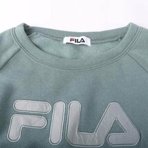 フィラ スウェット 長袖 大きいサイズ 裏起毛 スポーツウエア トップス レディース LLサイズ グリーン FILA_画像4