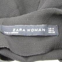 ザラ シャツ 長袖 アシンメトリー ストレッチ トップス レディース USA Mサイズ ブラック ZARA_画像3