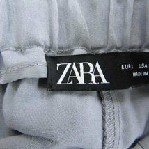 ザラ クロップドパンツ イージーパンツ ボトムス レディース USA Lサイズ グレー系 ZARA_画像3