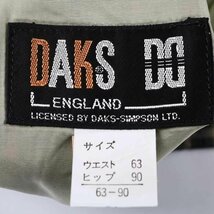 ダックス プリーツスカート チェック柄 リネン混 ボトムス S相当 レディース 63サイズ グリーン系 DAKS_画像3