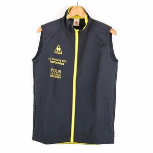 ルコックスポルティフ ジップアップベスト スポーツウエア アウター メンズ Mサイズ ダークグレー le coq sportif