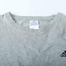 アディダス 半袖Tシャツ ロゴT スポーツウエア コットン100% メンズ Mサイズ グレー adidas_画像4