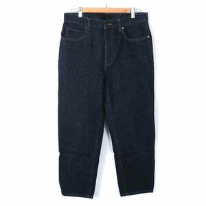 ユニクロ デニムパンツ ワイド シンプル UNIQLO JEANS レディース 27(68.5cm)サイズ ネイビー UNIQLO