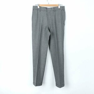 ユニクロ パンツ テーパード スーツ 入学式 卒園式 千鳥柄 ウール混 メンズ 76cmサイズ グレー ブラック UNIQLO