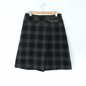  Untitled skirt tweed go in . type .. type wool lady's 2 size gray black UNTITLED