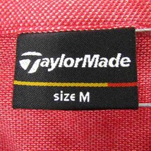 テーラーメイド シャツ ポロシャツ 半袖 ゴルフウエア スポーツウエア トップス 日本製 赤 メンズ Mサイズ レッド TaylorMade_画像3