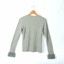 ザラティーアールエフ 長袖Ｔシャツ 袖ファー トップス レディース Lサイズ グレー ZARA TRF_画像2