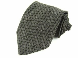  Hugo Boss brand necktie stripe pattern silk / wool . Italy made men's Brown HUGO BOSS