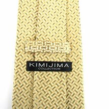 キミジマ ブランドネクタイ 小紋柄 シルク 日本製 メンズ ベージュ系 KIMIJIMA PARIS TOKYO_画像3