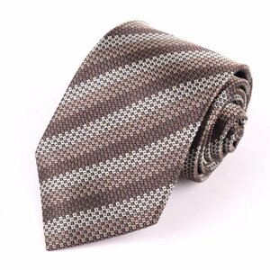  Renoma brand necktie stripe pattern silk men's Brown renoma