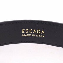 エスカーダ ベルト ロゴバックル クロコ型押し 54531-9330 36 イタリア製 ブランド 小物 レディース ブルー ESCADA_画像2