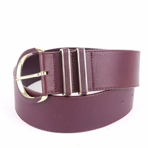  Materia belt leather brand small articles lady's purple MATERIA MILANO