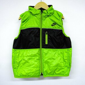  Nike down vest with cotton outer Kids for boy 120 size lime green NIKE