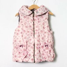 エニィファム 中綿入りベスト リバーシブル アウター ウール混 キッズ 女の子用 120サイズ ブラウン anyFAM_画像6