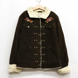  Gap Denim jacket corduroy reverse side boa outer Kids for girl 160 size Brown GAP