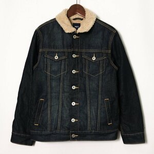 ギャップ デニムジャケット 裏ボア アウター キッズ 男の子用 150サイズ ネイビー GAP