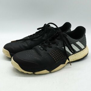 アディダス スニーカー ゴルフシューズ ローカット Q44777 靴 シューズ 黒 メンズ 26.5cmサイズ ブラック adidas