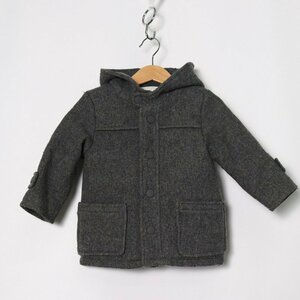 ザラ ショートコート フード付き アウター ベビー 男の子用 92cmサイズ グレー ZARA