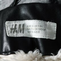 エイチアンドエム ライダースジャケット フード付き アウター キッズ 男の子用 130サイズ ブラック H&M_画像3