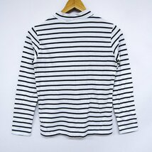 ポンポネット 長袖Tシャツ ハイネック ボーダー柄 キッズ 女の子用 M(150)サイズ ブラック×ホワイト pom ponette junior_画像2