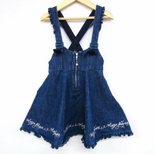  Mezzo Piano overall jumper skirt Denim Kids for girl 110 size navy mezzo piano