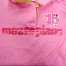メゾピアノ 半袖ポロシャツ フロントロゴ 日本製 キッズ 女の子用 L(160)サイズ ピンク mezzo piano_画像6