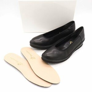 ドルチェ パンプス 未使用 レザー 3E 幅広 日本製 ブランド シューズ 靴 レディース 25.5cmサイズ ブラック Doruche
