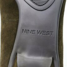 ナインウエスト パンプス 未使用 スエード フリンジ スタッズ シューズ 靴 レディース Mサイズ カーキ NINE WEST_画像3