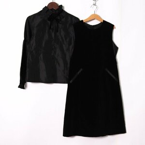  Familia setup blouse One-piece formal graduation ceremony Hiroko Koshino Kids for girl 140/150 size black Familiar