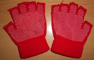  gloves army hand red color for children red used 