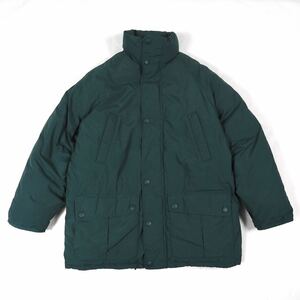 90s Eddie Bauer グースダウンジャケット M グリーン ナイロン 白タグ ビンテージ