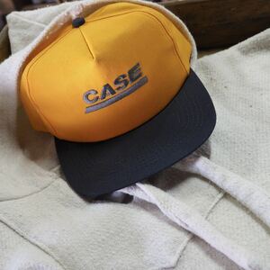 【NOS】80's CASE trucker hat one size fits all USA製 /K product スナップバックキャップ 帽子 ビンテージ デッドストック企業ロゴ