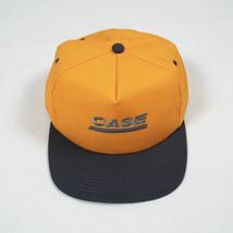 【NOS】80's CASE trucker hat one size fits all USA製 /K product スナップバックキャップ 帽子 ビンテージ デッドストック企業ロゴ_画像2