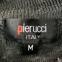 z1197 pierucci ピエルッチ ニット 長袖 ウール混 薄手 秋 冬 M ダークグレー 無地 メンズ シンプル 万能 ベーシックカジュアルスタイル_画像8