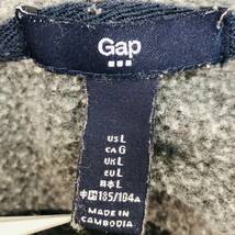 z1224 GAP ギャップ フルジップ パーカー 裏起毛 ロゴ 綿混 ポケット 秋 冬 L ネイビー メンズ 古着 USED ベーシックカジュアルスタイル_画像8