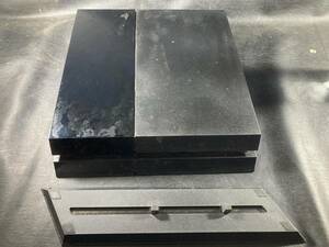 [2-8] 通電のみ確認済みSONY PS4 CUH-1000A ジェットブラック 500GB 本体 純正スタンド　 PlayStation4