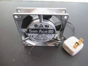 ◇送料無料！　格安！　三洋電機 AC100V冷却ファン　用途色々　（100V 50/60Hz、6/5W 0.07/0.06A、Made in Japan）