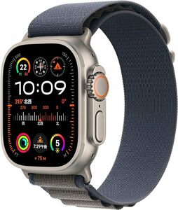 ほぼ新品 Apple Watch Ultra 2（GPS + Cellularモデル）- 49mmチタニウムケースとブルーアルパインループ - L