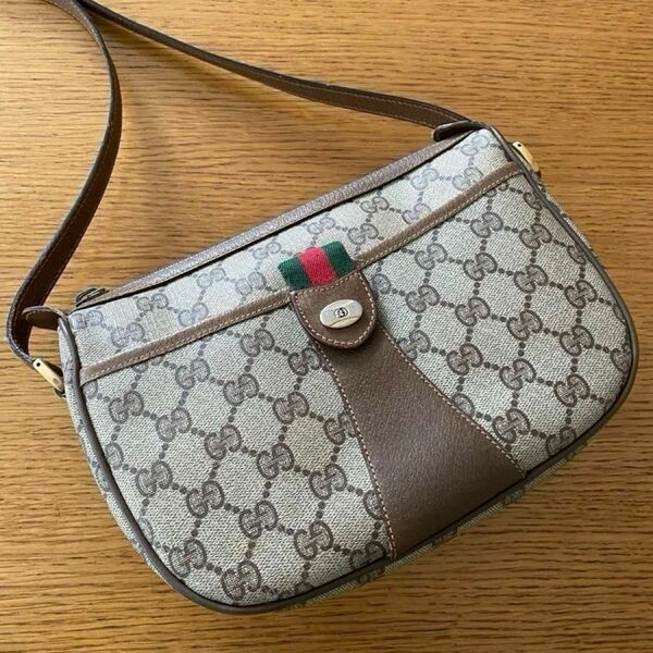 正規品 Gucci オールドグッチ シェリーライン ショルダー レア 紙タグ 未使用